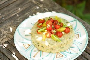 Gâteau de crabe à la ciboulette